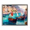 Stupell Industries Capri Boat Marina View Framed Floater Canvas Wall Art Design by Amelia Noyes